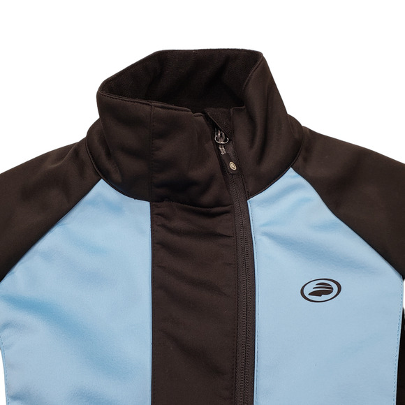 Performance Bike Cycling Jacket S Women Black Light Blue Back Pocket Back‎ Flap - Picture 7 of 12